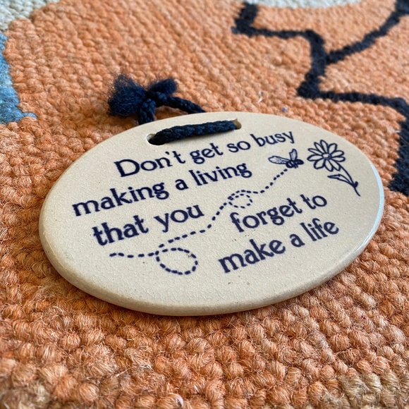 Mountaine Meadows Pottery I Workaholic I Ceramic Wall Plaque - Picture 2 of 5